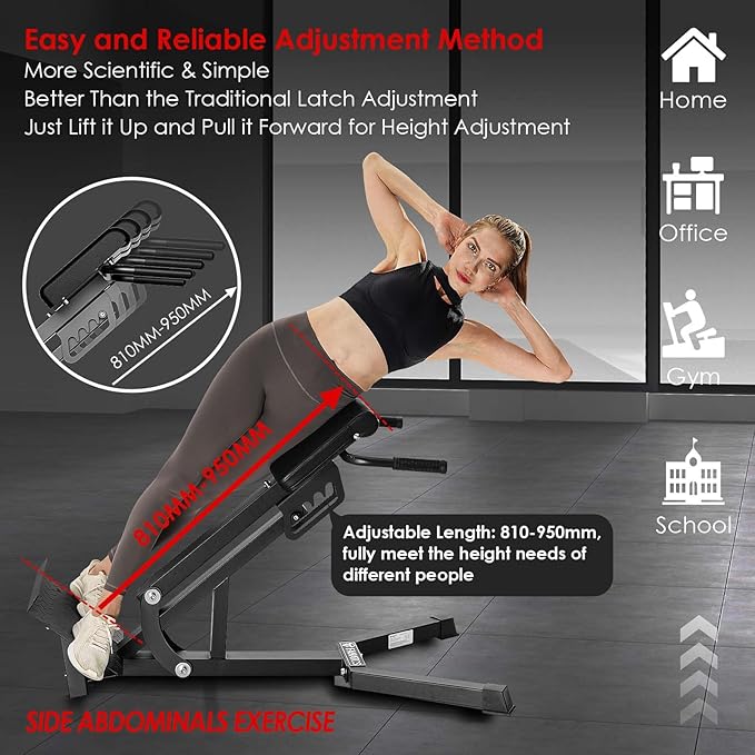 FANATICS Roman Chair Hyperextension Bench Chair