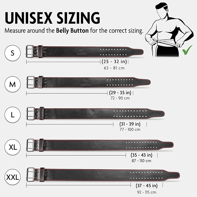 DMoose Fitness Weight Lifting Belt for Men and 5mm Thick