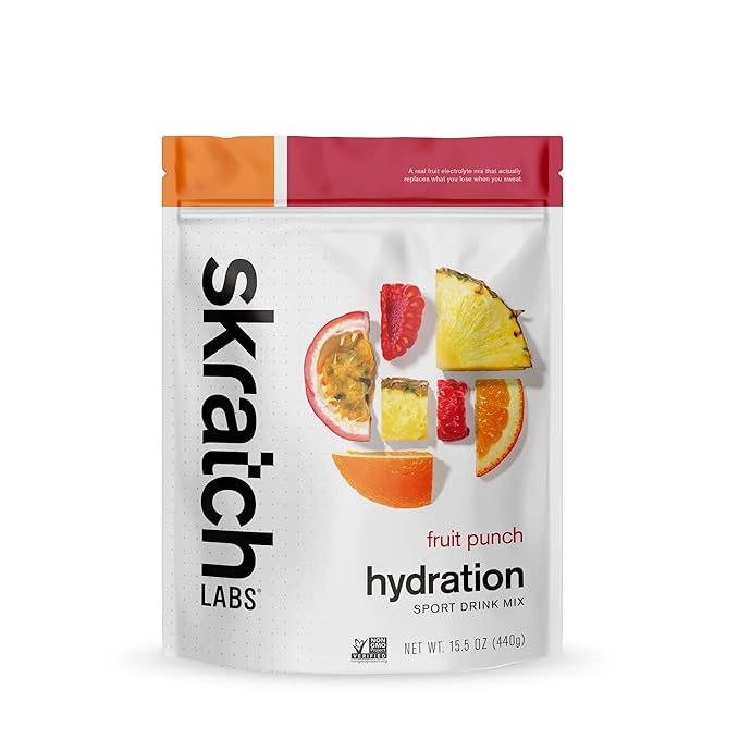 Skratch Labs Hydration Powder | Sport Drink Mix | Electrolytes Powder for Exercise, Endurance, and Performance | Fruit Punch | 20 Servings | Non-GMO, Vegan, Kosher