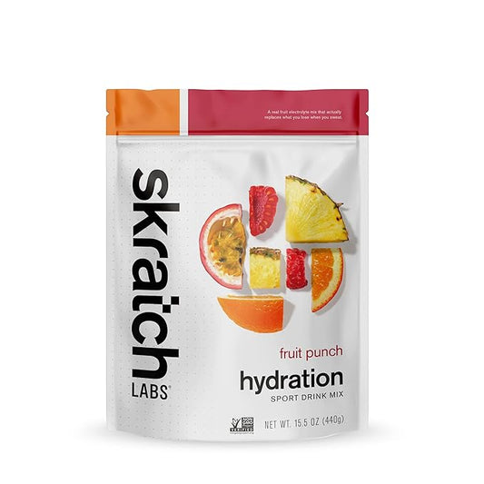 Skratch Labs Hydration Powder | Sport Drink Mix | Electrolytes Powder for Exercise, Endurance, and Performance | Fruit Punch | 20 Servings | Non-GMO, Vegan, Kosher