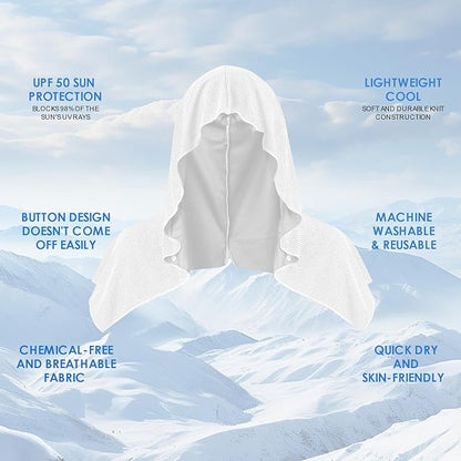 3 Pack Cooling Hoodie Towels for Neck and Face 50 Sun
