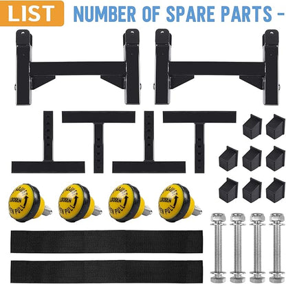 Deadlift Jack Barbell Stand, Barbell Rack, Barbell Buffer Frame, Carbon Steel Barbell Jack, Easily Load and Unload 800lb Barbell Plates for Deadlift Exercise & Weight Training (Black)