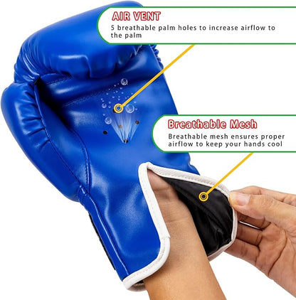 Kids Boxing Gloves, Boxing Gloves for Kids 5-13 Years Boys Girls Boxing Training Gloves for Punching Bag Kickboxing Muay Thai 4oz 6oz