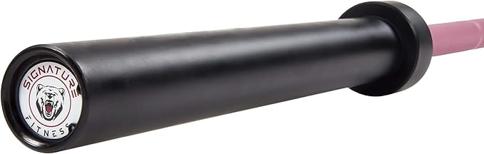 Signature Fitness Olympic Cerakote Barbell – for Home 190K PSI 1,500-Pound Capacity,