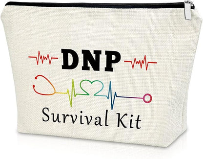 Sazuwu DNP Graduation Makeup Bag - Doctor of Nursing Practice Appreciation Gift, Cosmetic Bag for Women, Travel Pouch
