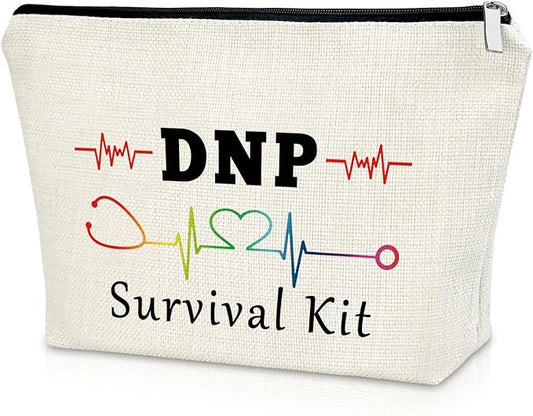 Sazuwu DNP Graduation Makeup Bag - Doctor of Nursing Practice Appreciation Gift, Cosmetic Bag for Women, Travel Pouch