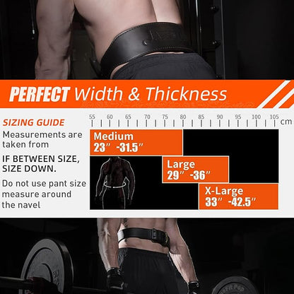 Jaffick Genuine Leather Weight Lifting Belt for Men