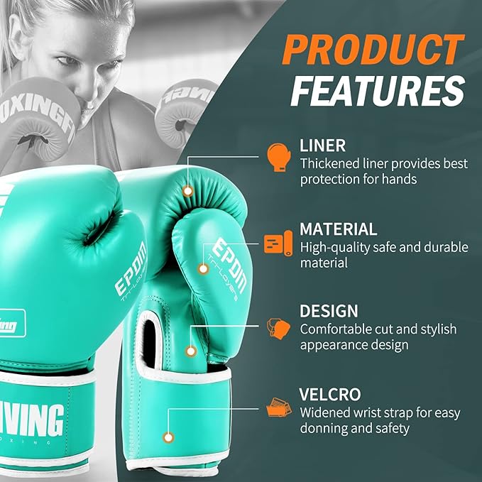 FIVING Boxing Gloves for Men and Women Suitable for Boxing Kickboxing Mixed Martial Arts Muay Thai MMA Heavy Bag Training