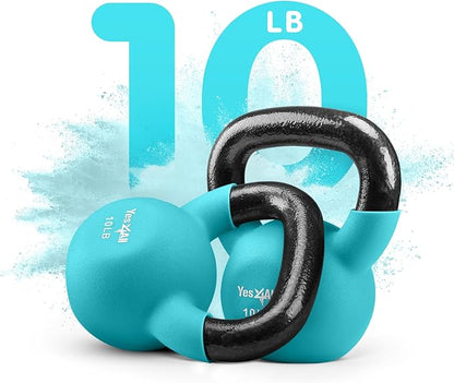 Yes4All Neoprene Coated/Adjustable Kettlebell & Kettlebell Sets -
