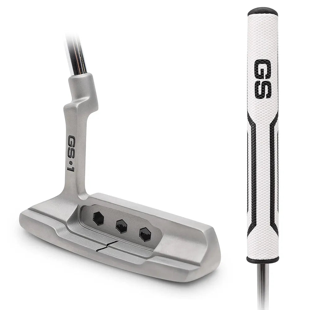 GoSports GS1 Tour Golf Putter – Choose Oversized Grip or Traditional Grip - 34” Right-Handed Blade Putter with Milled Face