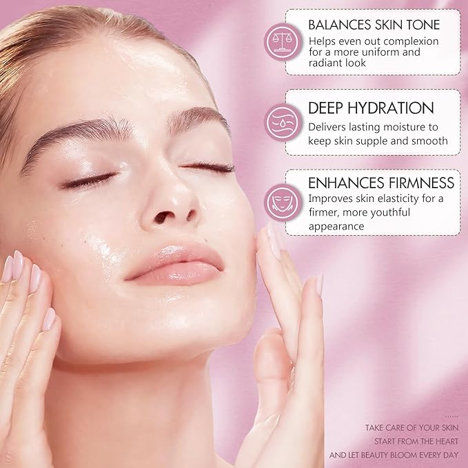 Valentines Day Gifts for Woman Skin Care Set Travel Size, Daily Routine with Hydrate + Protect SkinCare 7-Pieces Travel Kit for Women|Cleanser, Cream, Serum, Eye Cream, Lotion, Lip Mask, Jelly Patches