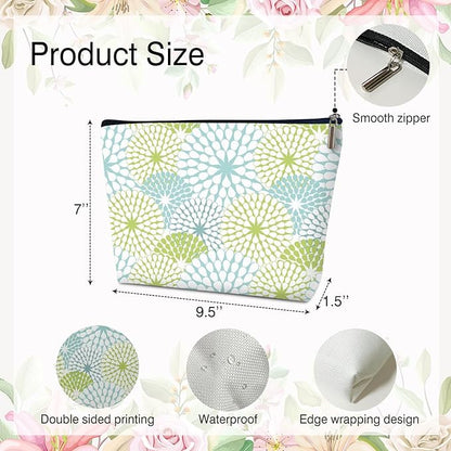 Multifunctional Makeup Bag - Mandala Flowers, Floral Toiletry Pouch for Her - Gift for Women, Girls, Sisters, Daughters, Moms - Travel Accessories