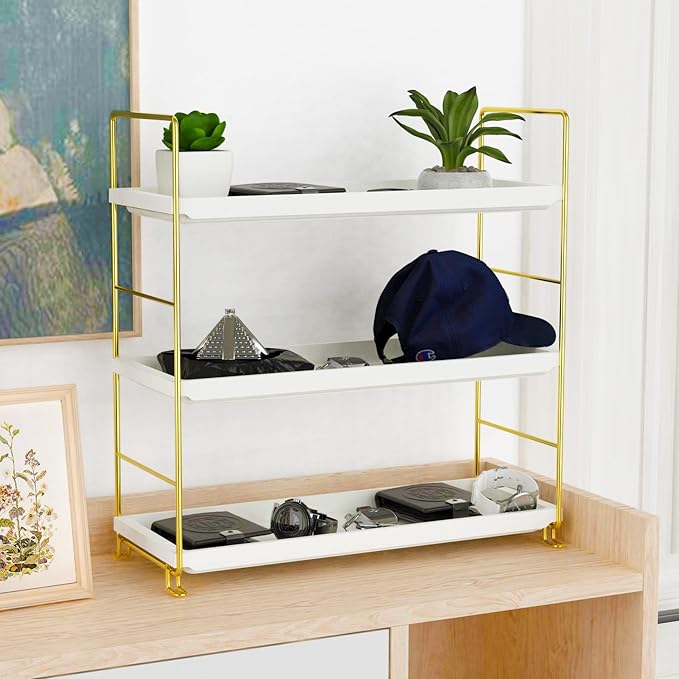 FSyueyun 3-Tier Makeup Shelf Organizer