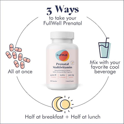 Prenatal Vitamins Lemon | choline, folate, vitamin D for fetal growth, brain development | 26 Vital Nutrients | Dietitian-formulated, OBGYN recommended, non-GMO, 3rd Party tested, 30 Servings