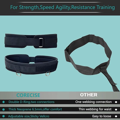 Weighted Training Waist Belt for Pulling Sled and Tires