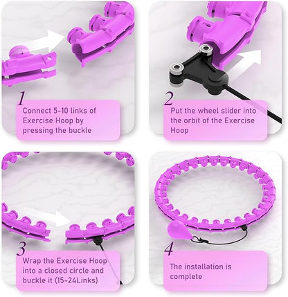 JKSHMYT Weighted Hula Circle Hoops for Adults Weight Loss 30 Detachable