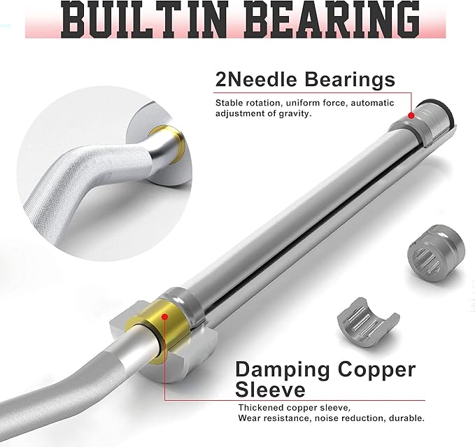 NW Curl Bar 4 Feet Super Curl Barbell 330lb Capacity 2 Inch