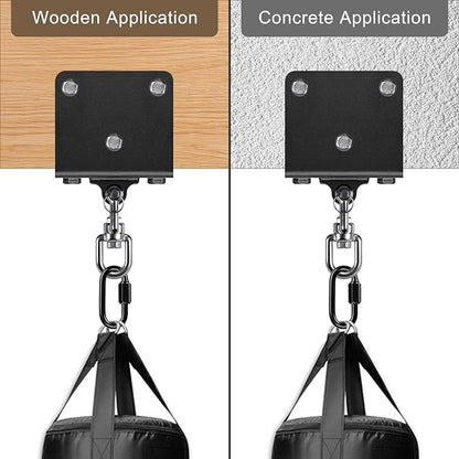 Dolibest Heavy Punching Bag Hanger, I-Beam Mount for Boxing Muay Thai, Wood Beam Hook for Weight Strength Training Systems, Aerial Yoga & Hammock, Resistance Band (1000 LB Capacity)