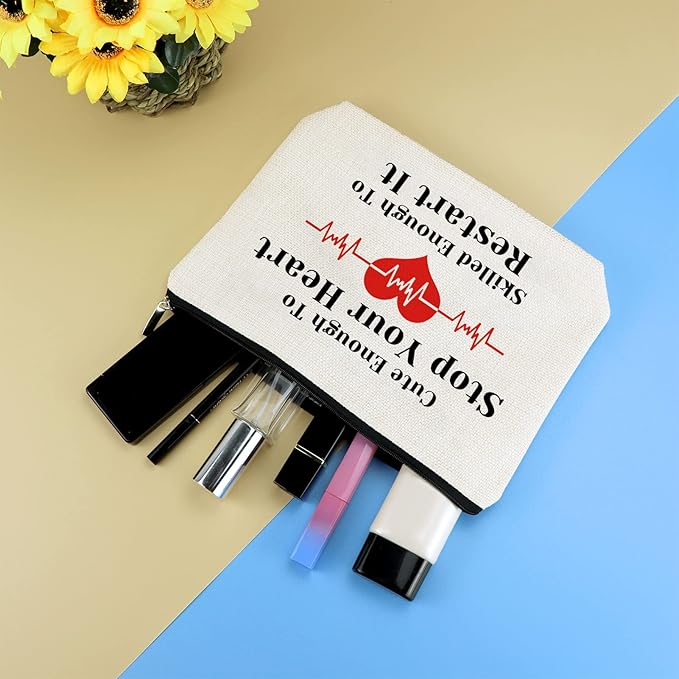 Nurses Gift Makeup Bag for Women Nurse Practitioner Gifts Cosmetic Bag Nurses Week Appreciation Gifts for Doctor Nurse Girlfriend Wife Valentines Gifts Nursing Student Graduation Gifts Make Up Bag
