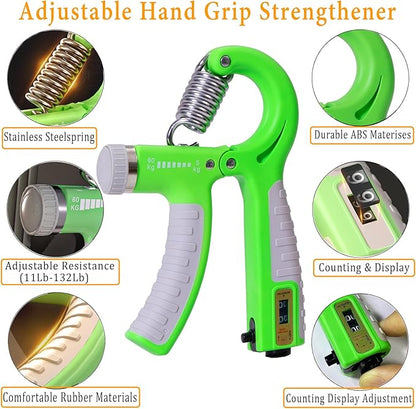 Grip Strength Trainer with Forearm Strengthener Recover(5 PCS)