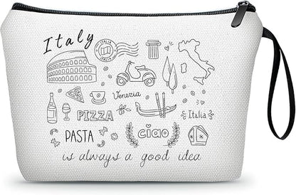 Italy Travel Gifts - Makeup Bag Organizer for Women, Birthday & for Female, Mom, Sister, Daughter