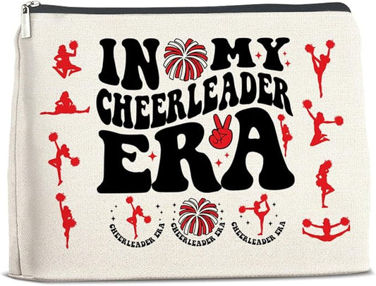 Cheerleader Gifts Makeup Bag Cheerleading Team Gifts for Women Cheerleader in My Cheerleader Era Zipper Makeup Pouch