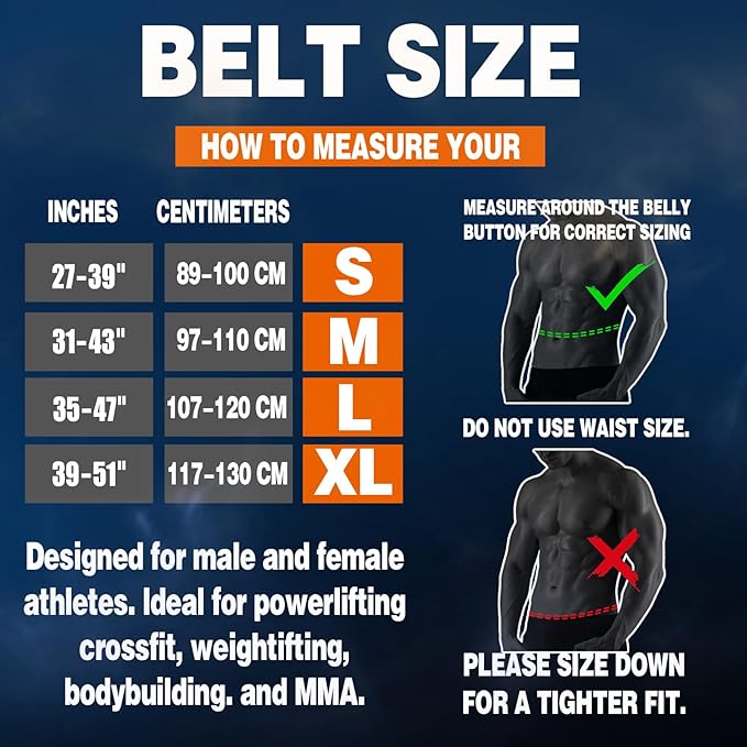 Weight Lifting Belt Gym Fitness 4â€ Padded Support,10 Adjustable