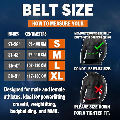 Weight Lifting Belt Gym Fitness 4â€ Padded Support,10 Adjustable