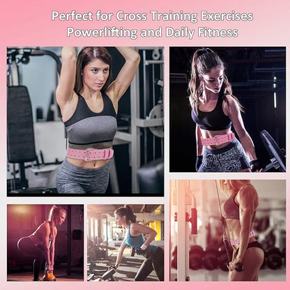 9mm Leather Fitness Weight Lifting Belt for Women&Men 4 Inches
