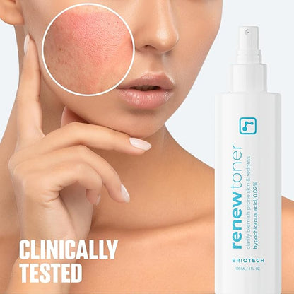 BRIOTECH BrioCare Skin Care Set, Skin Renew Toner Spray 4 fl oz + Mineral Serum 2 fl oz, Minimize Appearance of Acne, Soften Lines, Tighten Wrinkles, Smooth Face Neck Chest, Gift Set for Men & Women