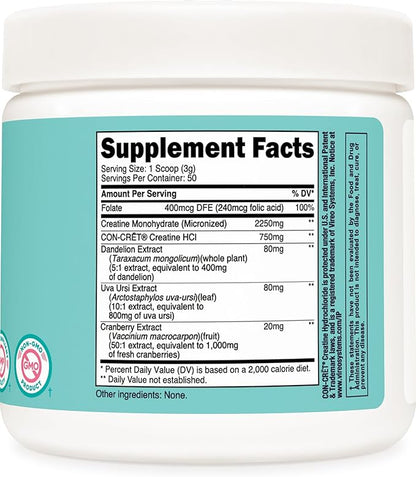 Nutricost Creatine Monohydrate Powder for Women, Micronized, Unflavored, 50 Servings - Vegetarian, Non-GMO, Gluten Free