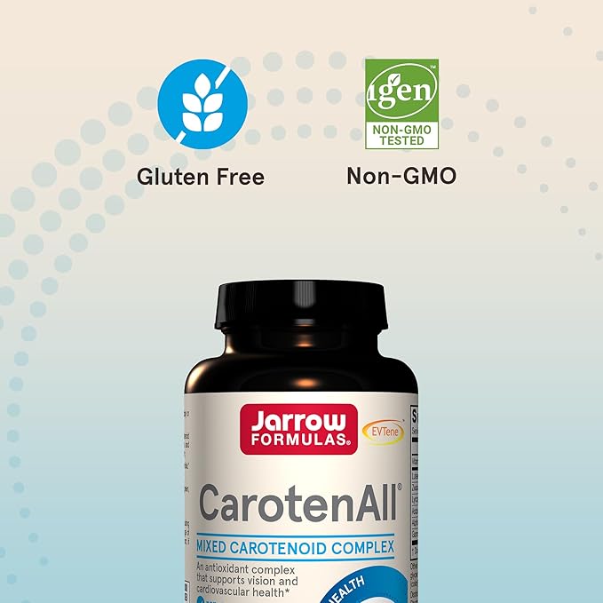Jarrow Formulas CarotenAll, Dietary Supplement, Antioxidant Support for Vision and Cardiovascular Health, 60 Softgels, Up to a 60 Day Supply
