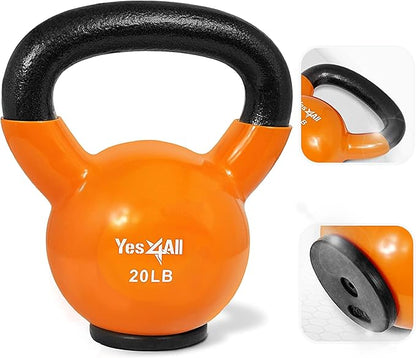 Yes4All Kettlebells Rubber Base (10-65 lbs)