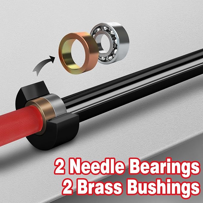 7ft Olympic Barbell for Strength Training and Olympic Weightlifting 500 700 700 1000LBS 1000LBS Capacity 2 Inch