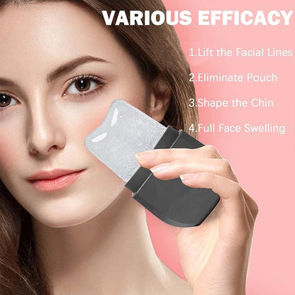 Upgrade Ice Cube Face Roller, Facial & Eyes and Neck, Brighten Skin & Enhance Your Natural Glow, Facial Treatment to Tighten & Tone Skin & De-Puff The Eye Area, Cryotherapy for Face (Black)