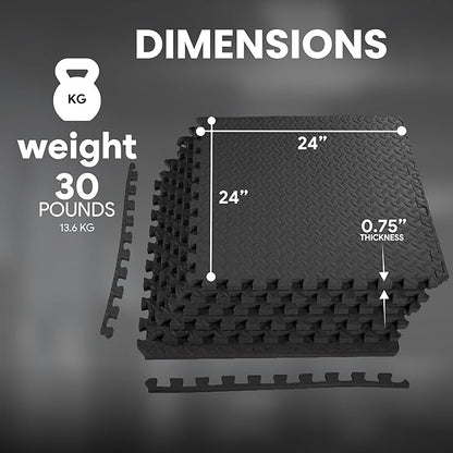 BalanceFrom Puzzle Exercise Mat with EVA Foam Interlocking