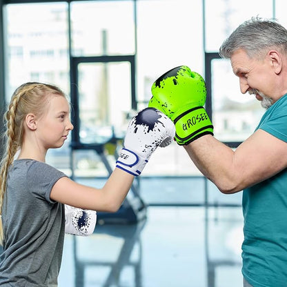 Kids Boxing Glove 6oz 8oz, Youth, Boys and Girls Training Sparring Gloves for Punching Bag, Kickboxing, Muay Thai, MMA, Gift for Age 6-15 Years