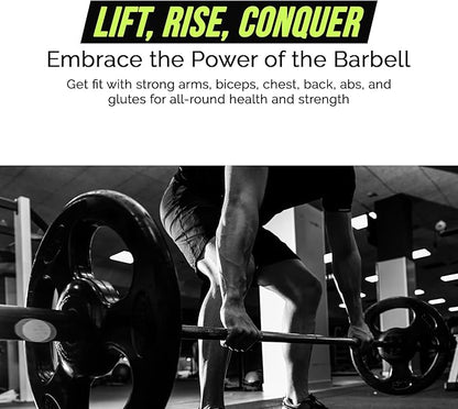 Black Men’s Elevation Barbell (7FT) (44LBS Bar Weight) (1500LBS Weight