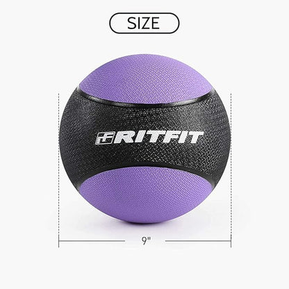 RitFit Weighted Medicine Ball - Non-Slip Rubber Shell