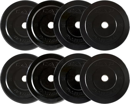 CAP Barbell 2-Inch Olympic Bumper Plate Weight Set 100-370 lbs
