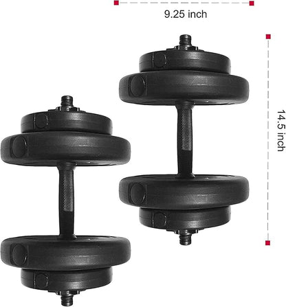 BalanceFrom Fitness 40 Pound All Purpose Vinyl Weight 2.5 Pound 7.5 Pound 14 Piece