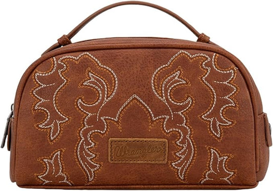 Wrangler Makeup Pouch Bag Mini Western Toiletry Purse Cosmetic Organizer Paisley Travel Pouch for Women