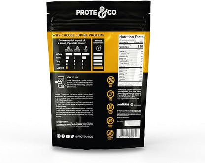 PROTE & CO - Lupin-Based Vegan Protein Powder, Banana Flavor, 1.41 Lb.