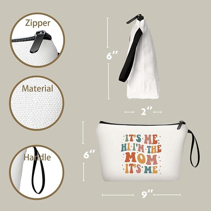 Mom Birthday Gift Ideasfrom Daughter Cosmetic Makeup Bag Hi Its Me I'm the Mom Mothers Day Christmas