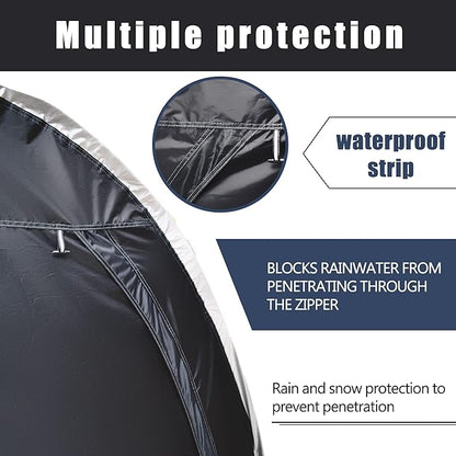 Outdoor Bike Covers Storage Shed Tent,Outdoor Portable Bicycle Storage Sheds,210D Oxford Thick Waterproof Fabric,Bike Covers Shelter for Motorcycle,Garden Tools,Toys,Lawn Mower(L-Black)…