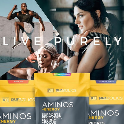 Aminos | 4g of Free-Form Amino Acids, Beta-Alanine, 0 Calories & 60 Servings (Rainbow Candy)