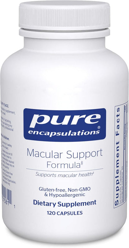 Pure Encapsulations Macular Support Formula | Hypoallergenic Supplement with Enhanced Antioxidant Formula for Healthy Eyes* | 120 Capsules