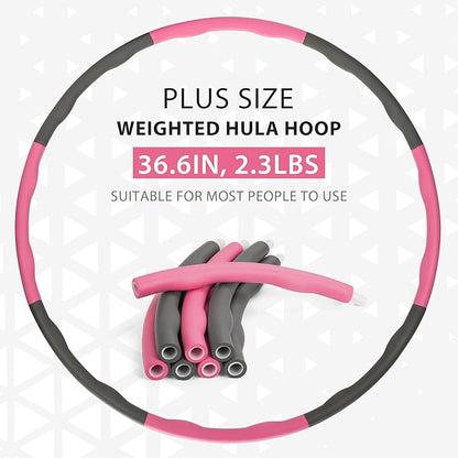 Weighted Hula Hoop Set with Jump Rope - 2.2 lbs