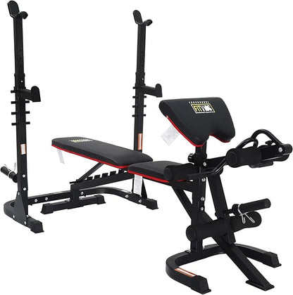 Signature Fitness Multifunctional Workout Station Adjustable Workout Bench 800-Pound Capacity