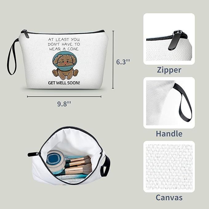 Get Well Gifts for Women After Surgery,Cancer Gifts for Women,Small Cosmetic Makeup Make Up BagDog Lover Gift,Post Surgery Gift,Womens Gifts for Christmas